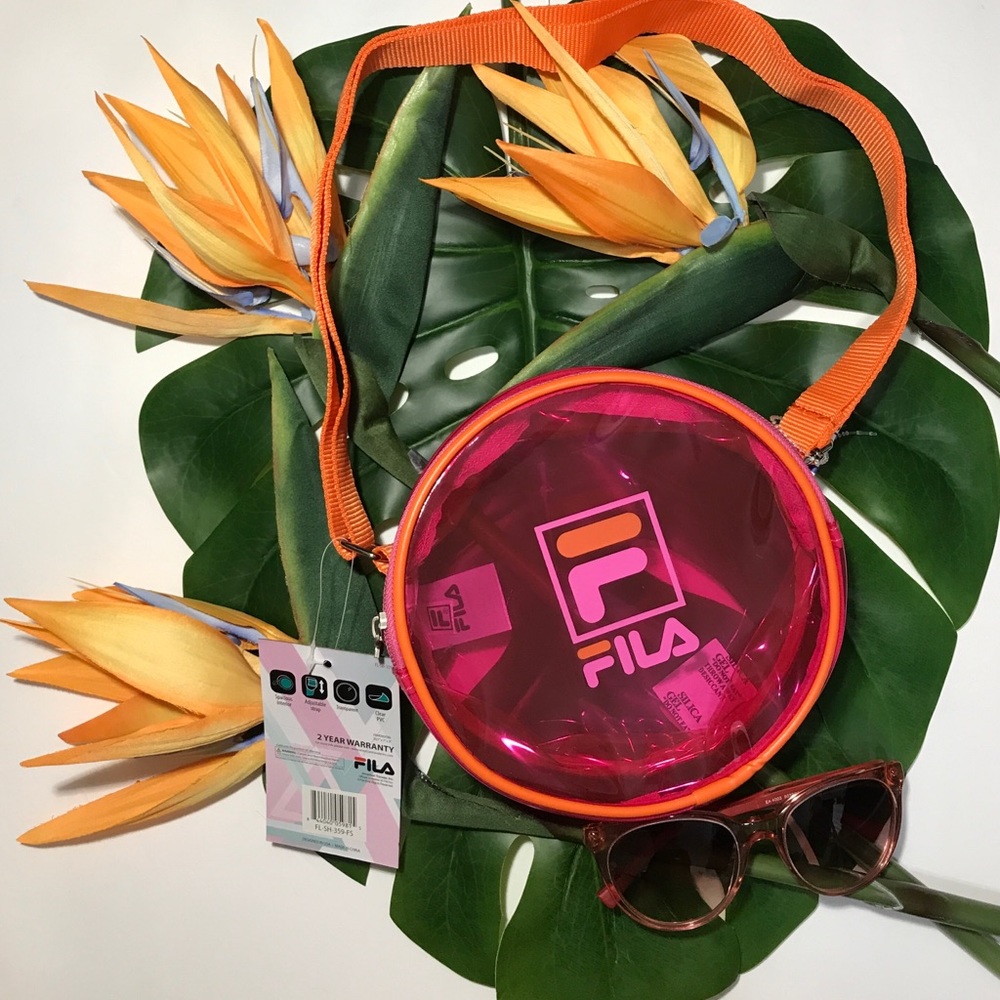 Fila pink clear crossbody bag